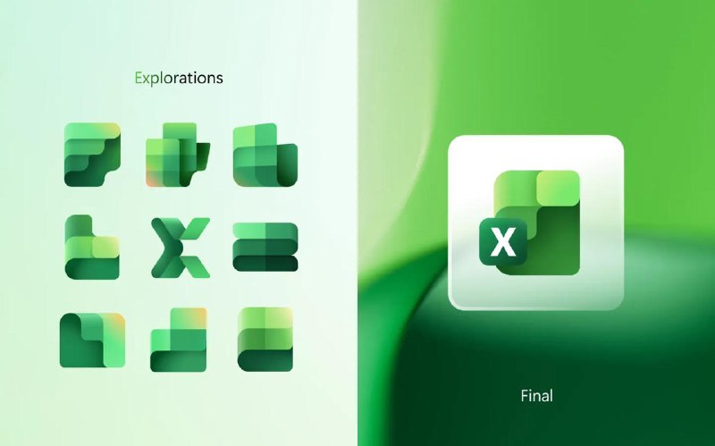 📱 微软揭示 Office 图标早期设计方案，部分致敬旧版 Mac 图标微软目前正全面推出其全新流线型且色彩丰富的 Office 图标，并首次公开了一系列在最终确定这些图标之前所探索的废弃设计概念
