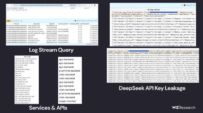 Wiz Research 发现 DeepSeek 数据库泄露敏感信息，包括聊天记录