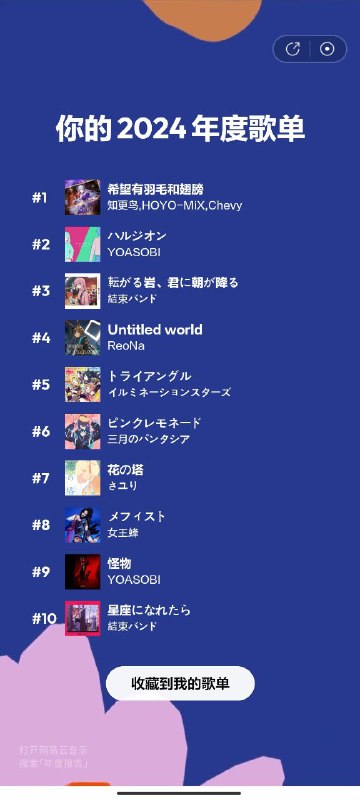 #日常 网易报告今年米家OST确实听得很多#日常 网易报告今年米家OST确实听得很多