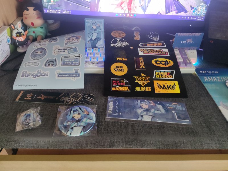 #日常 #NewStarCTF2024 Pangbai周边到啦，好看捏#日常 #NewStarCTF2024 Pangbai周边到啦，好看捏