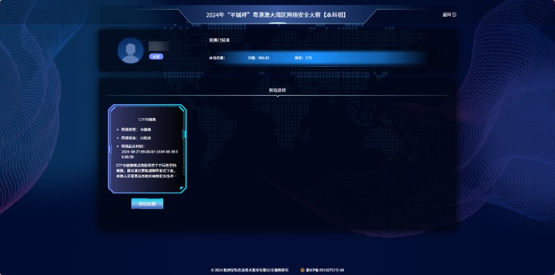 #CTF #羊城杯2024 首次自己打排175/291/588（排名/得分队伍数/参赛队伍数）我觉得可以了
