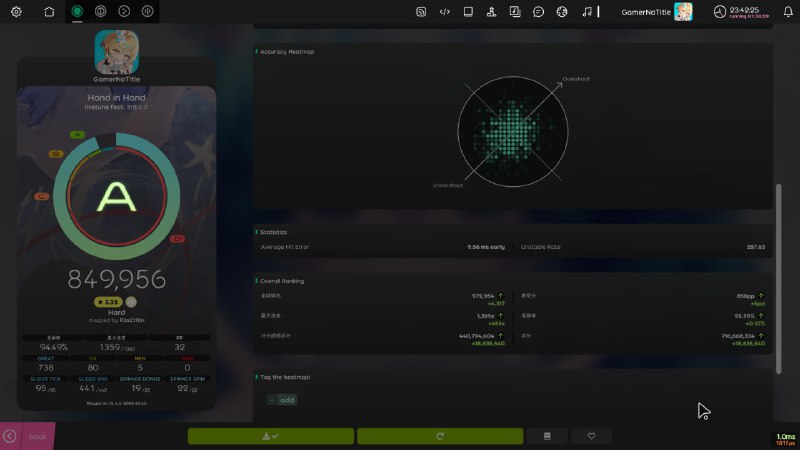 #日常 #osu 爽了，FC了👀#日常 #osu 爽了，FC了👀
