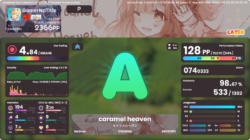 #osu 哇，还能吃上 3pp#osu 哇，还能吃上 3pp