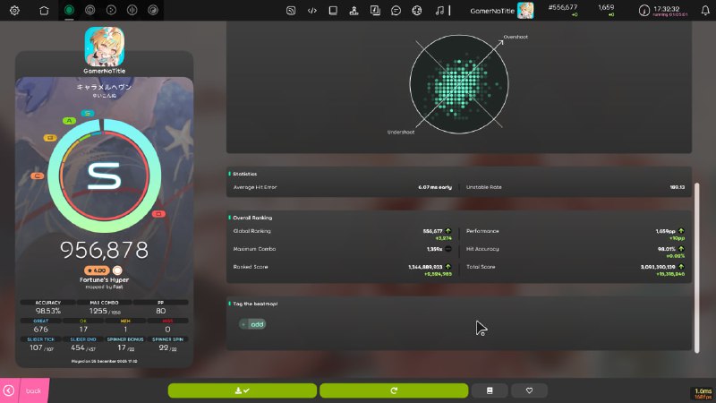 #osu 首个 80pp 出现了！