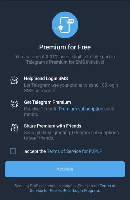Telegram 点对点（验证码中继）登录服务计划需要解决的问题：用户通过短信验证码注册和登录 Telegram
