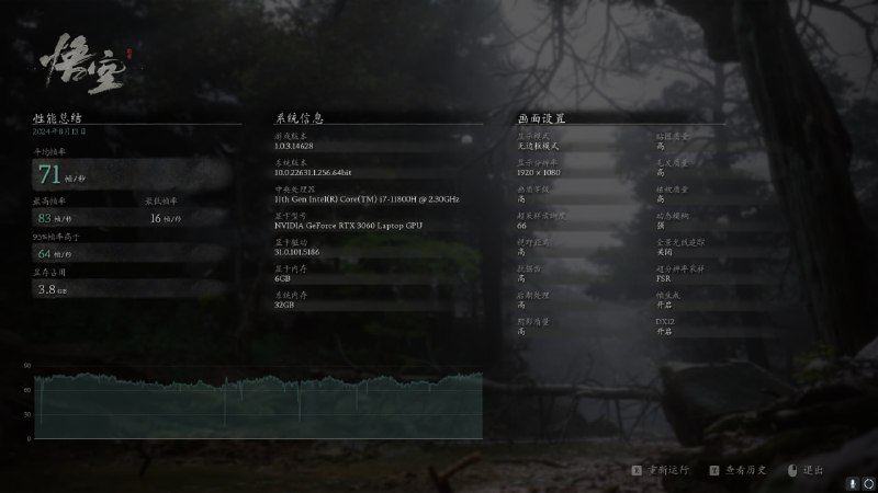 #日常 还行吧这个表现 3060Laptop这个成绩可以了