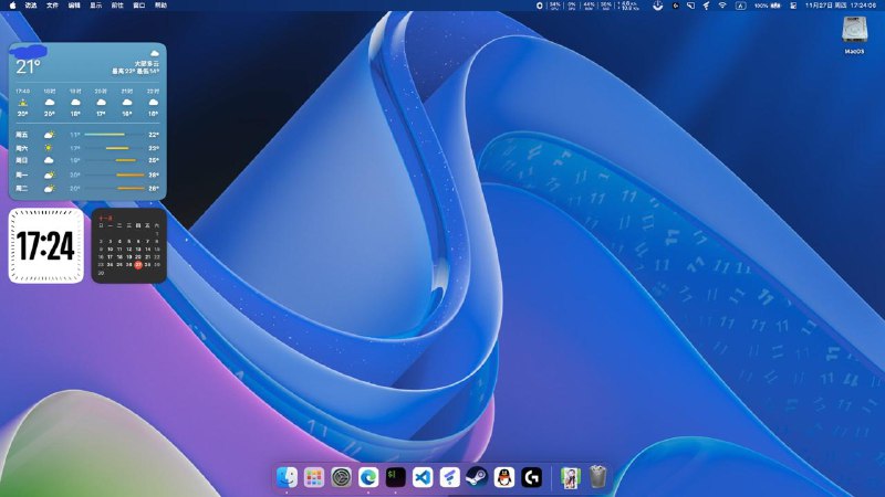 #日常 给 Mac 换上了 Windows 壁纸哈哈哈哈哈哈哈哈😂